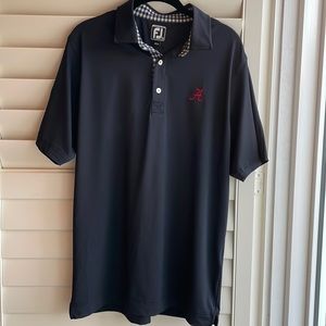 Footjoy Mens golf shirt with University of Alabama scripted A